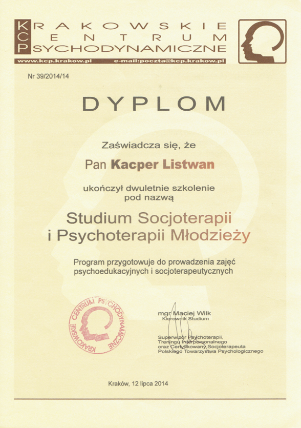 Psychoterapia Kacper Listwan
